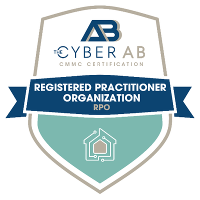 The Cyber AB CMMC Certification seal for a Registered Practitioner Organization (RPO).