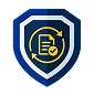 Shield icon with document verification and update for mission readiness.
