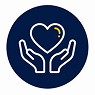 Hands cradling a heart, representing care and support for mission readiness.