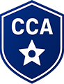 CCA blue shield emblem with star, supporting mission readiness.