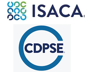 ISACA logo and the CDPSE certification badge.