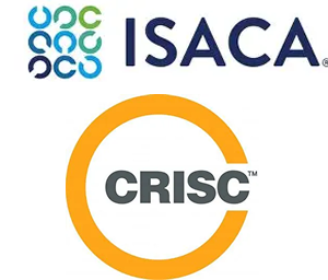 ISACA logo and CRISC certification logo