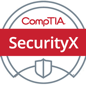 CompTIA SecurityX certification logo.