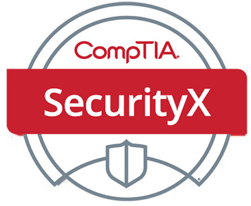 CompTIA SecurityX certification logo.