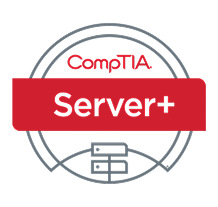 CompTIA Server+ certification logo with a server icon.